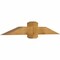 Ekena Millwork Eugene Rough Sawn Timber Gable Bracket, Western Red Cedar, 60"W x 10"H x 6"D x 6"F, 4/12 Pitch GBW060X10X0606EUG00RWR - alternate 5